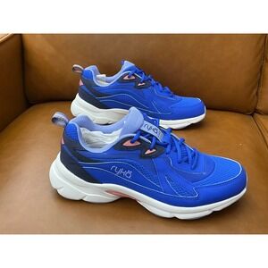 Ryka Skyrise Walking Shoes Women 8W Blue Water Repellent Wide Sneaker